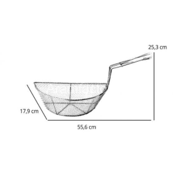 Peneira Para Fritura Meia Lua Aramfactor - ref 510ML-E